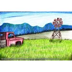 How to Draw Farm Windmill Scene