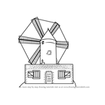 How to Draw a Farm Windmill