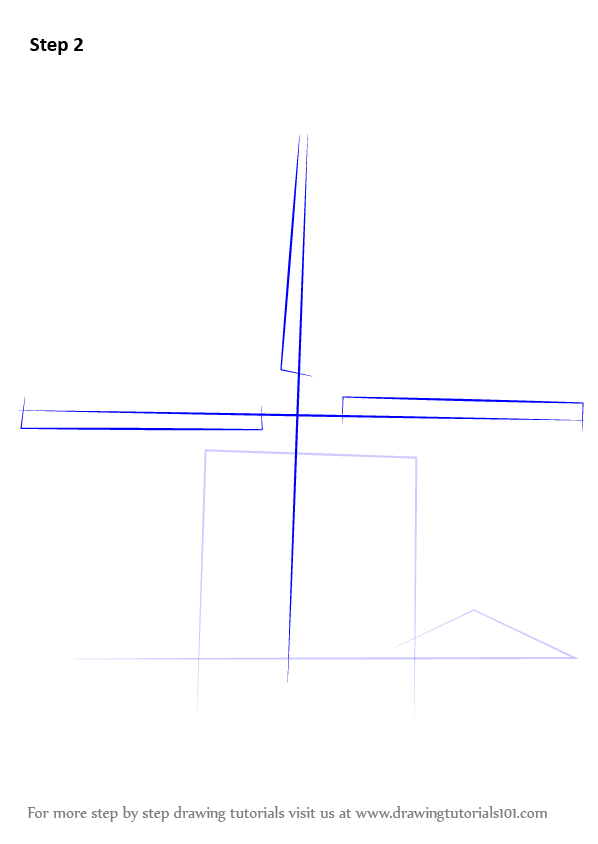 Learn How to Draw a Windmill (Windmills) Step by Step : Drawing Tutorials