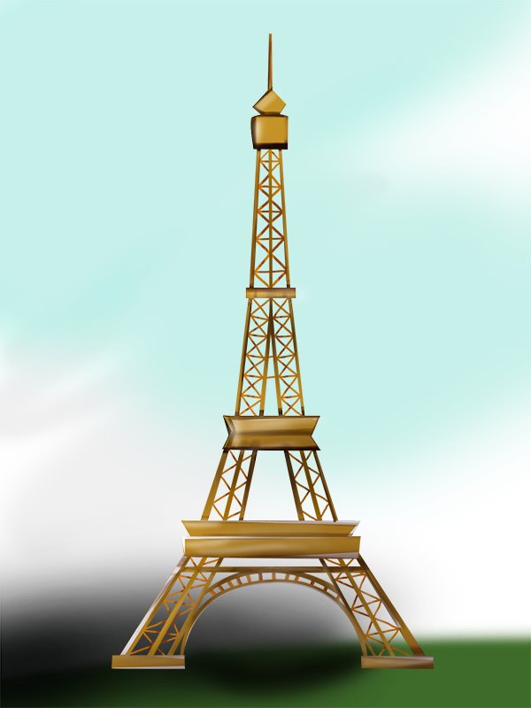 Learn How to Draw an Eiffel Tower (Wonders of The World) Step by Step