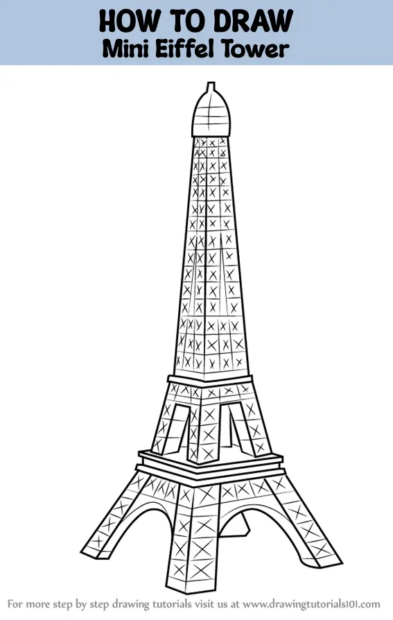 How to Draw the Eiffel Tower - Really Easy Drawing Tutorial