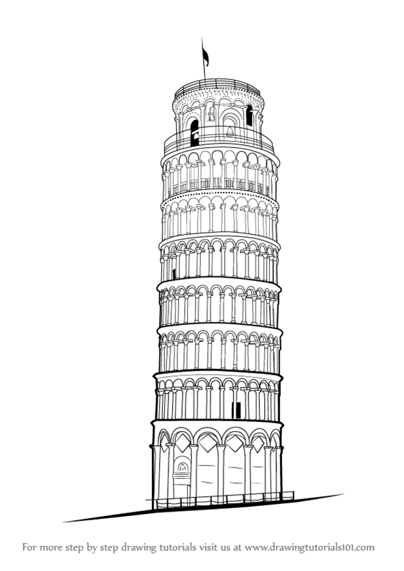 Learn How to Draw Leaning Tower of Pisa (World Heritage Sites) Step by