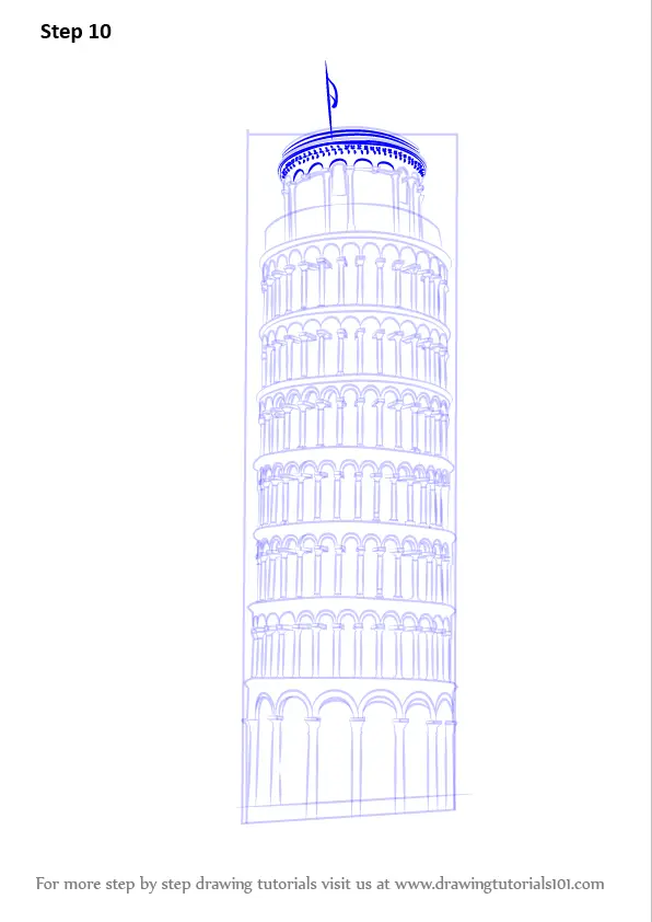 Learn How to Draw Leaning Tower of Pisa (World Heritage Sites) Step by