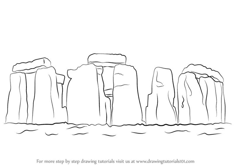 Stonehenge in uk sketch doodle Royalty Free Vector Image