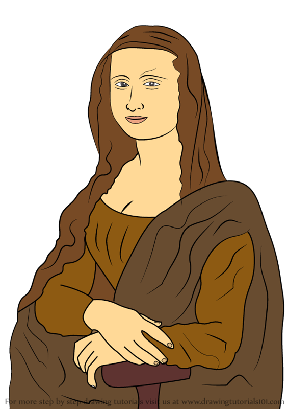 Learn How to Draw Mona Lisa (Famous Paintings) Step by Step : Drawing