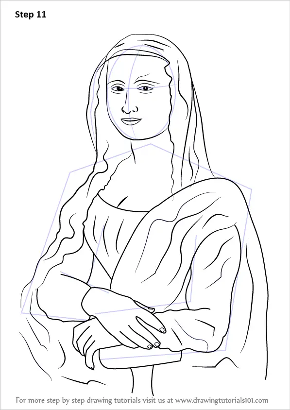 Learn How to Draw Mona Lisa (Famous Paintings) Step by Step : Drawing