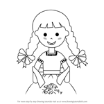 How to Draw a Girl with China Poblana Dress