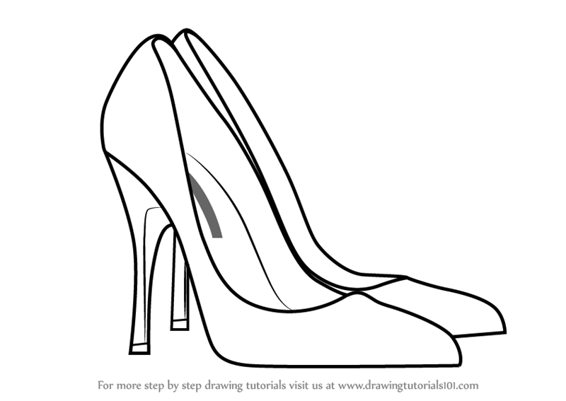 high heel shoe sketch