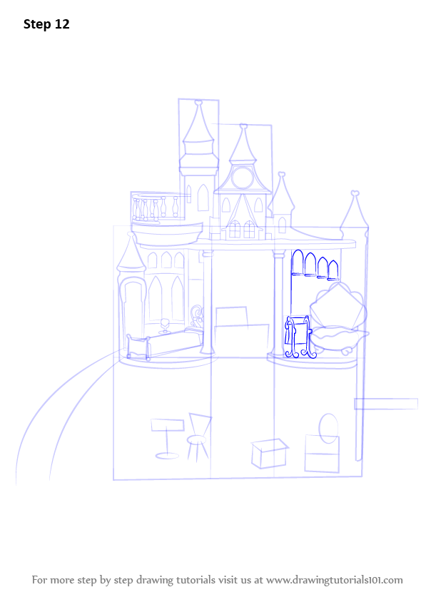 How to Draw Barbie Doll Castle (Barbie) Step by Step | DrawingTutorials101.com