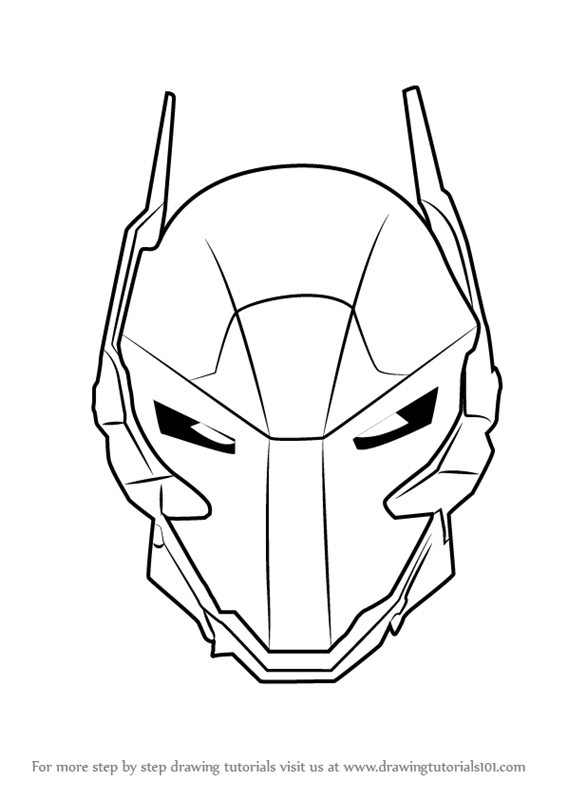 Learn How To Draw Arkham Knight Helmet From Batman Batman Step By Step Drawing Tutorials