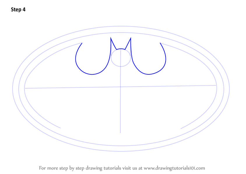 How to draw Batman Logo or Symbol