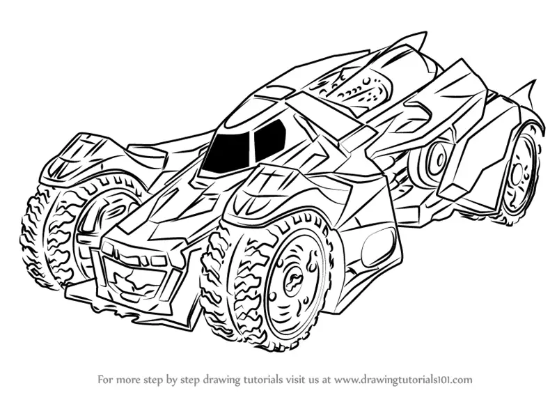 Download Learn How to Draw Batmobile Arkham Knight (Batman) Step by Step : Drawing Tutorials