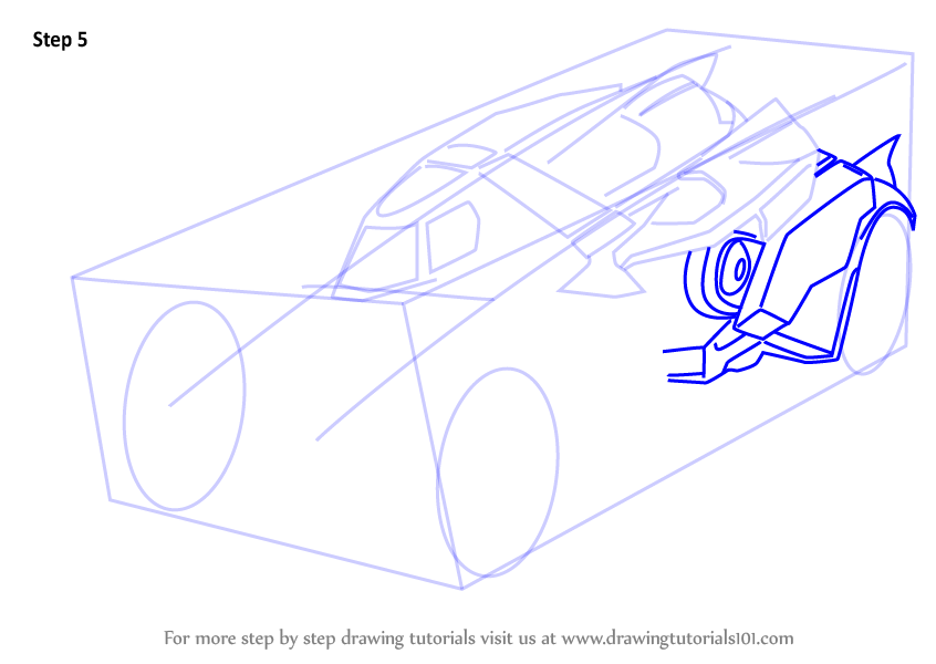 How to Draw Batmobile Arkham Knight (Batman) Step by Step