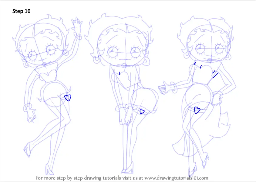 Learn How to Draw Betty Boop Betty Boop Step by Step
