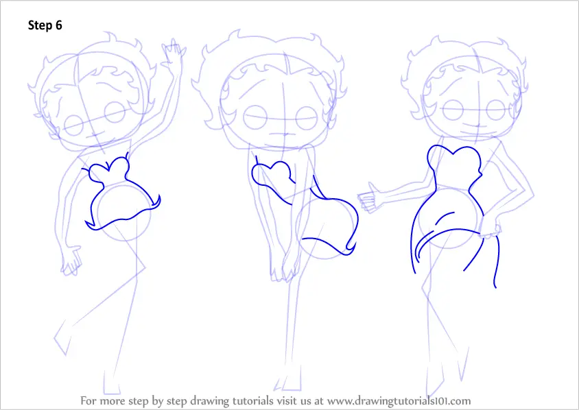 Learn How To Draw Betty Boop Betty Boop Step By Step Drawing