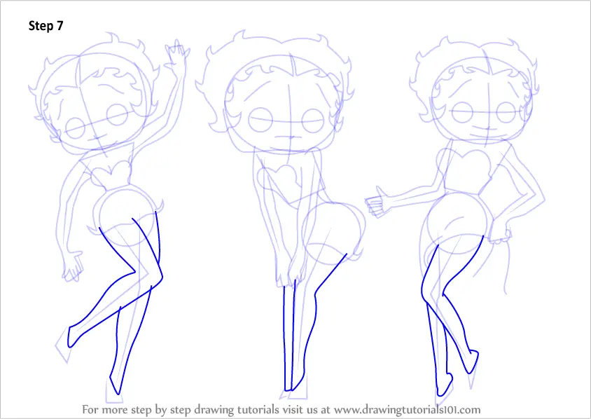 Learn How to Draw Betty Boop Betty Boop Step by Step