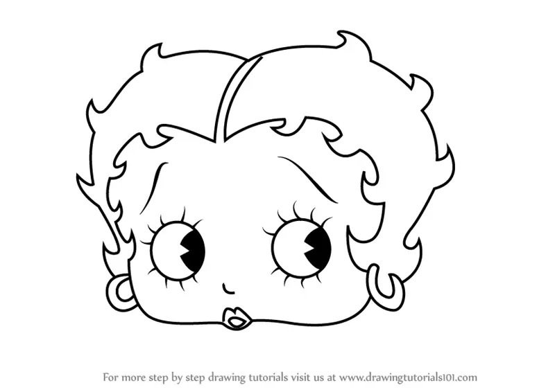 Learn How to Draw Betty Boop Face Betty Boop Step by