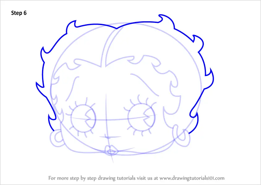 Learn How to Draw Betty Boop Face (Betty Boop) Step by Step : Drawing