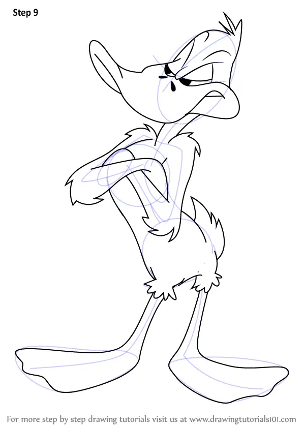 Learn How to Draw Daffy Duck (Daffy Duck) Step by Step : Drawing Tutorials