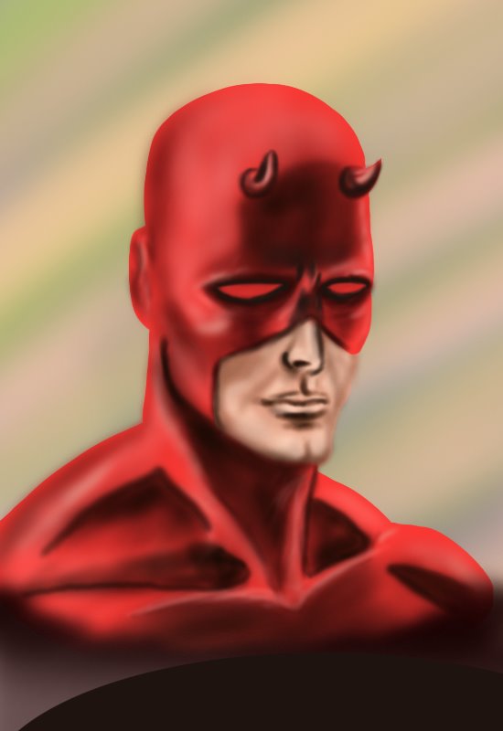 Learn How to Draw Daredevil Face (Daredevil) Step by Step : Drawing