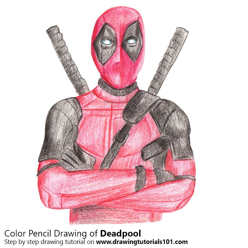 ArtStation - EASIEST WAY OF BLENDİNG COLORED PENCİL FORTNITE DEADPOOL