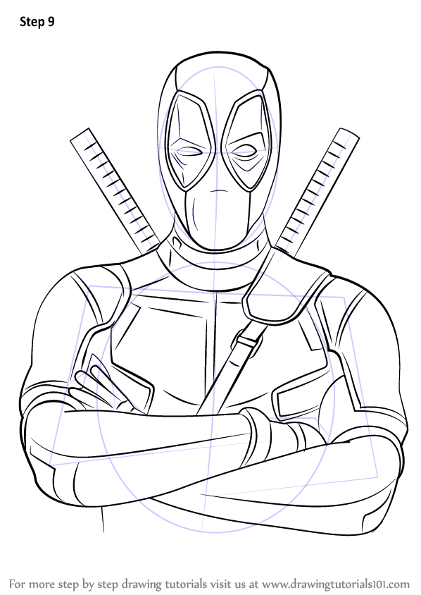 Learn How To Draw Deadpool Deadpool Step By Step Drawing