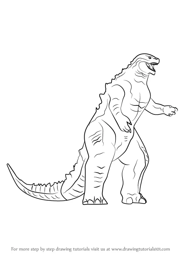Godzilla Drawing - Bilscreen
