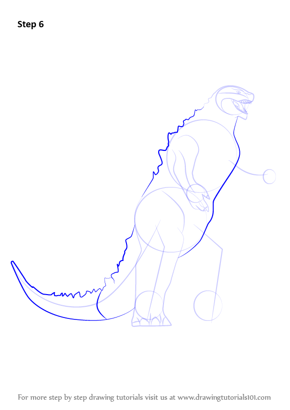 Learn How to Draw a Godzilla (Godzilla) Step by Step : Drawing Tutorials