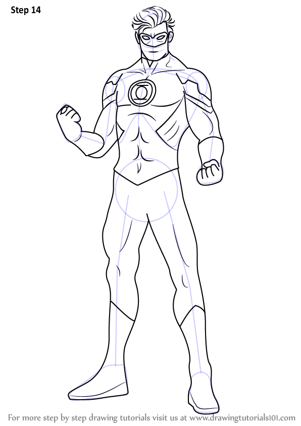 Learn How to Draw Green Lantern (Green Lantern) Step by Step : Drawing