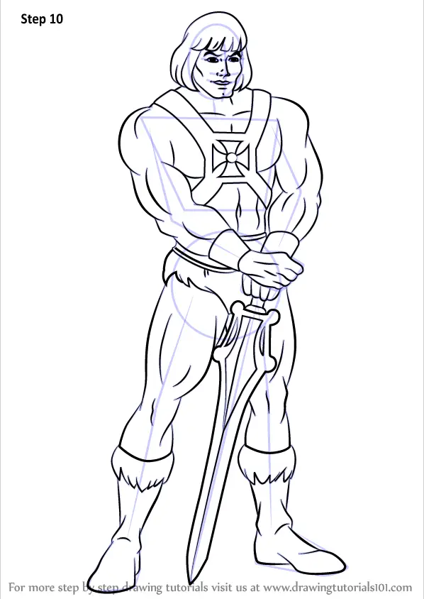 Learn How to Draw He Man He Man Step by Step  Drawing ...