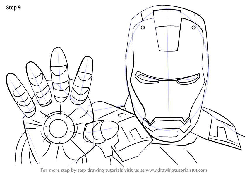 How to Draw Iron Man  Avengers  StepbyStep Tutorial  YouTube