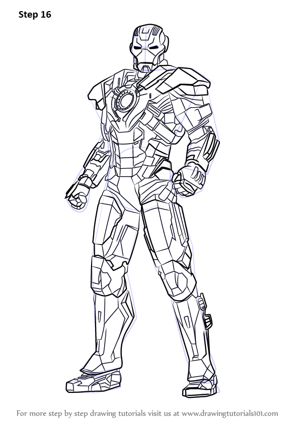 Learn How To Draw Iron Man Full Body Iron Man Step By Step