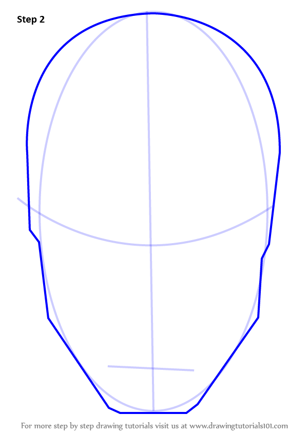 Learn How To Draw Iron Mans Helmet Iron Man Step By Step