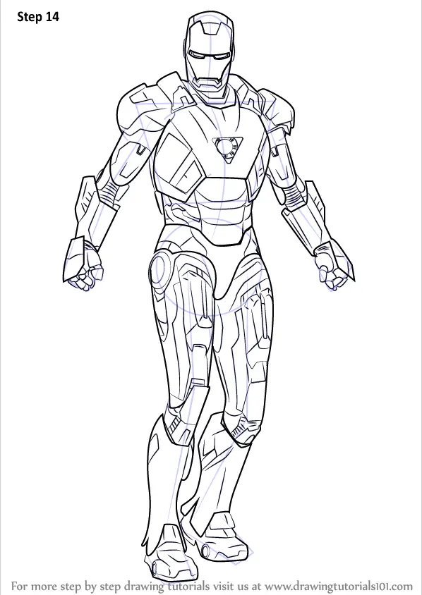 Learn How To Draw Iron Man Iron Man Step By Step Drawing Tutorials