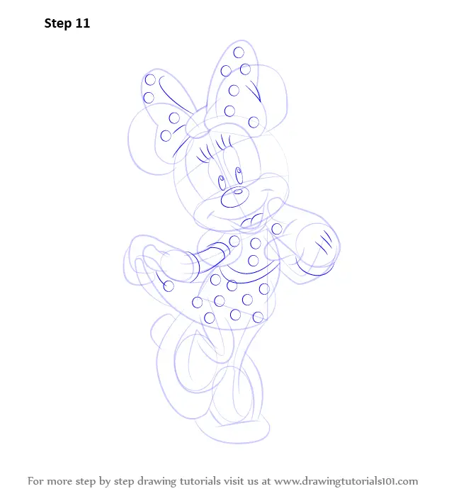 How to Draw Minnie Mouse (Minnie Mouse) Step by Step ...