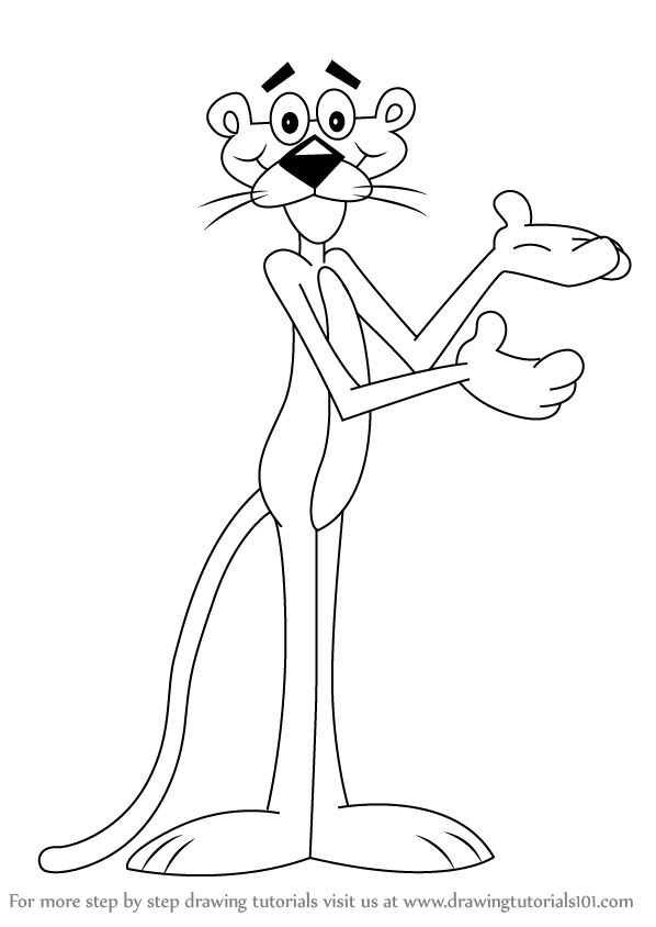 pink panther drawing