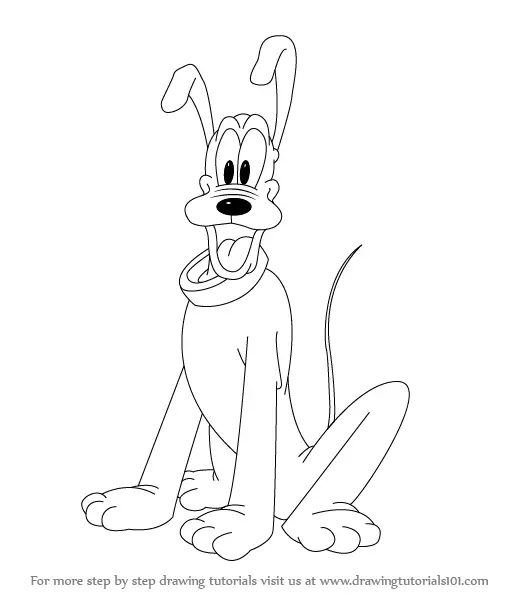Learn How to Draw Pluto (Pluto) Step by Step : Drawing Tutorials