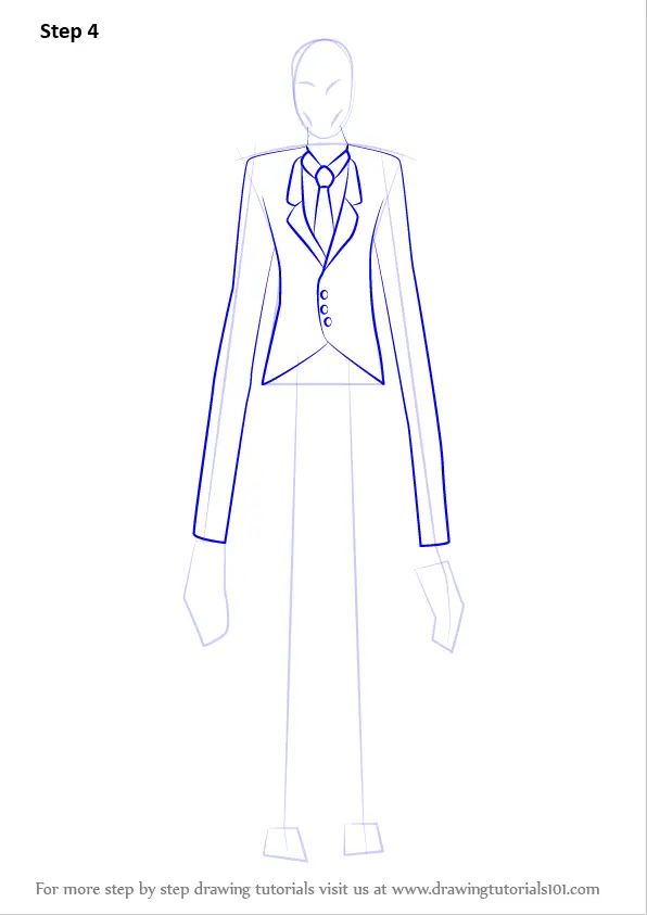 Learn How to Draw Slender Man (Slender Man) Step by Step : Drawing