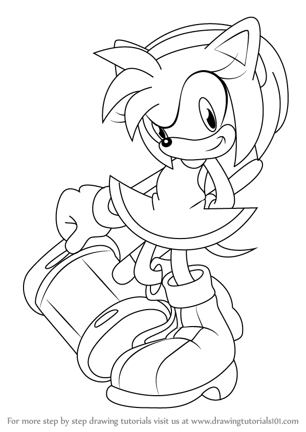 Learn How to Draw Amy Rose from Sonic the Hedgehog (Sonic ...