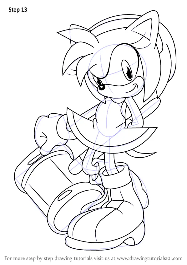 learn how to draw amy rose from sonic the hedgehog sonic