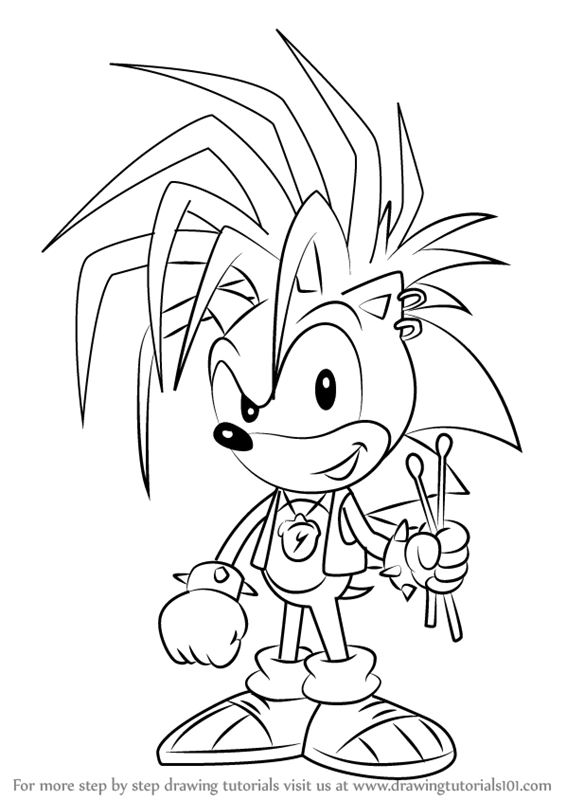 Learn How to Draw Manic the Hedgehog from Sonic the