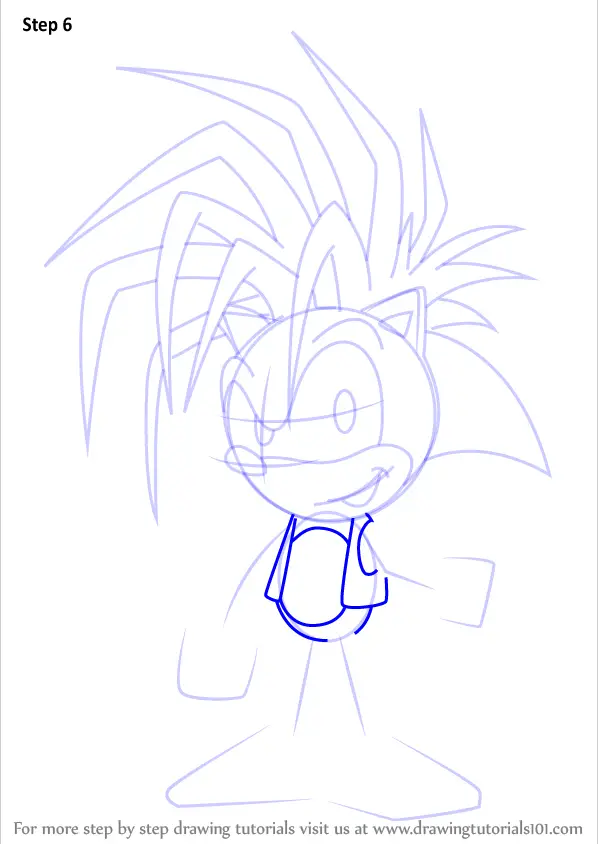Learn How to Draw Manic the Hedgehog from Sonic the