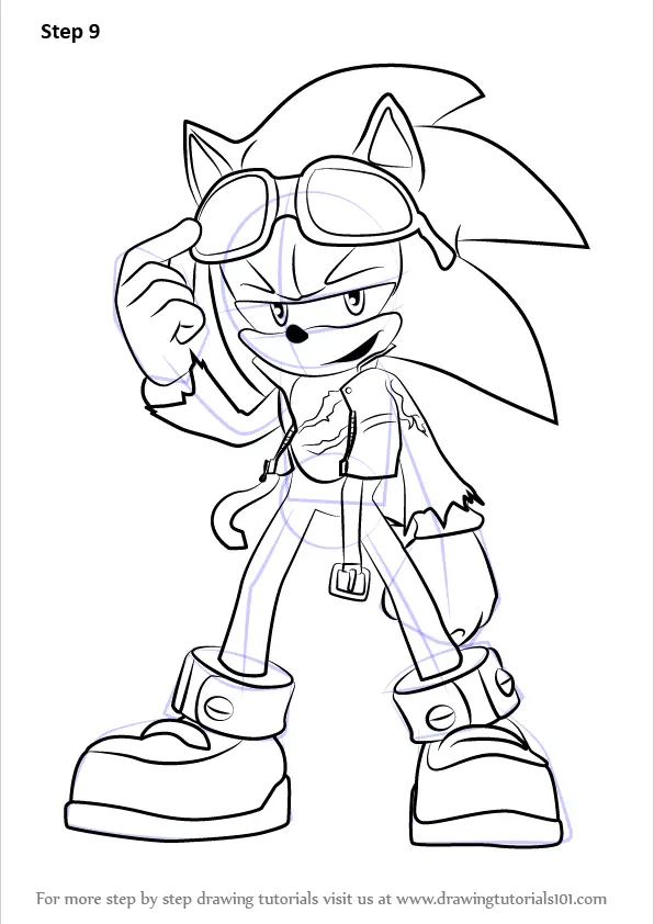 Step by Step How to Draw Scourge the Hedgehog from Sonic the Hedgehog