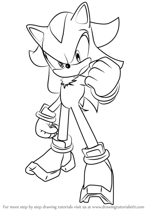 Learn How to Draw Shadow the Hedgehog from Sonic the Hedgehog (Sonic the  Hedgehog) Step by Step : Drawing Tutorials