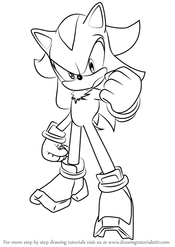 Step by Step How to Draw Shadow the Hedgehog from Sonic the Hedgehog