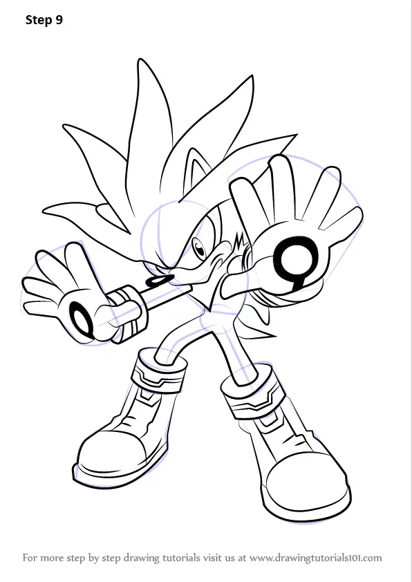 Learn How to Draw Silver the Hedgehog from Sonic the Hedgehog (Sonic