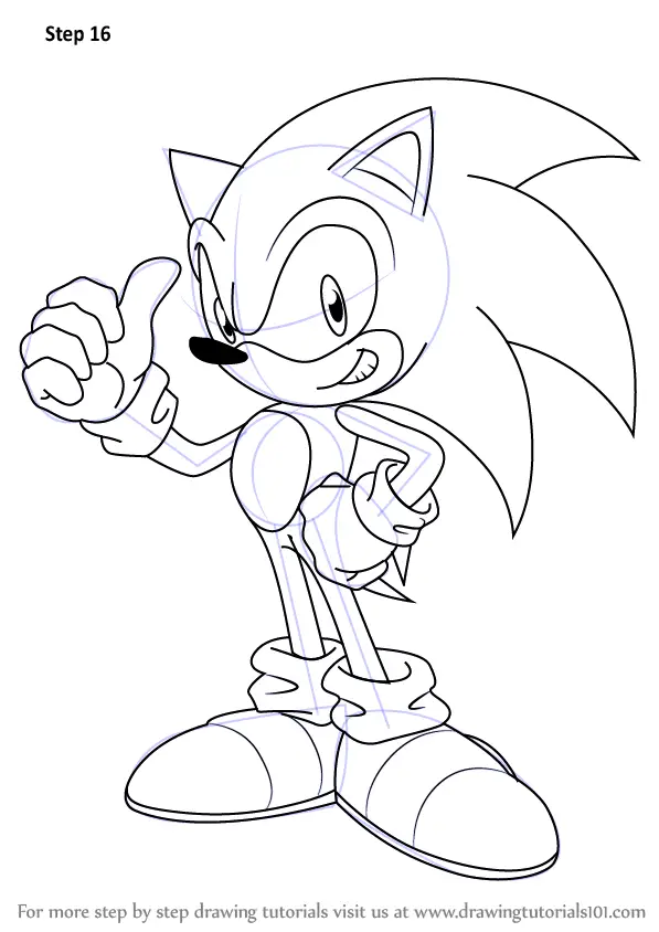 Learn How to Draw Sonic (Sonic the Hedgehog) Step by Step : Drawing  Tutorials