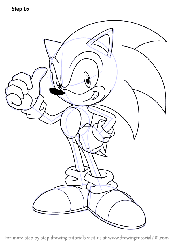 Learn How to Draw Sonic (Sonic the Hedgehog) Step by Step : Drawing