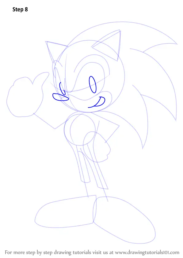 Learn How To Draw Sonic Sonic The Hedgehog Step By Step Drawing