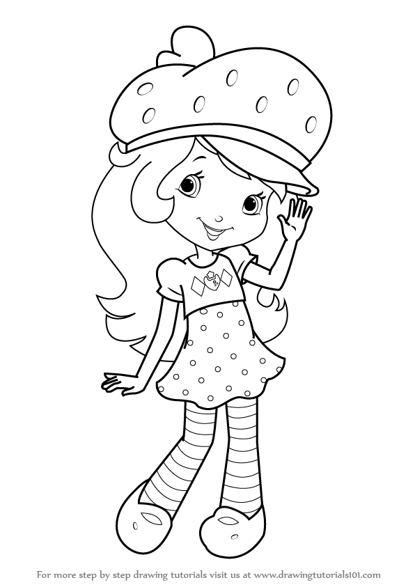 Learn How to Draw Strawberry Shortcake (Strawberry Shortcake) Step by